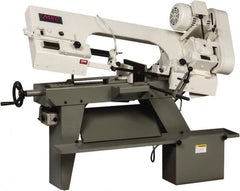 Vectrax - 7 x 12" Max Capacity, Manual Step Pulley Horizontal Bandsaw - 110 Volts, 3/4 hp, 1 Phase - Exact Tooling