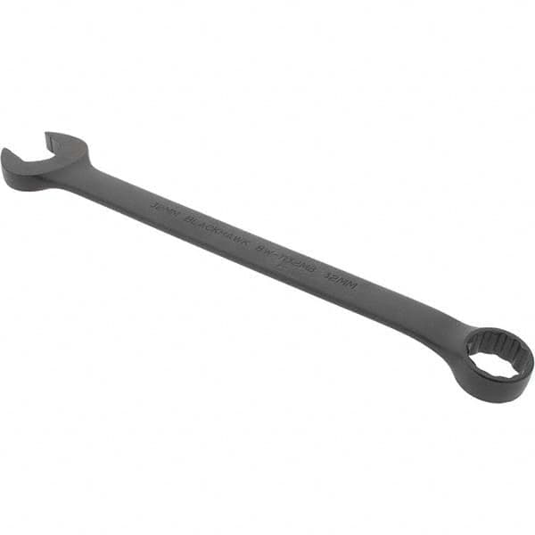 Blackhawk by Proto - 32mm 12 Point Offset Combination Wrench - 15° Offset Angle, 16.9" OAL, Steel, Black Finish - Exact Tooling