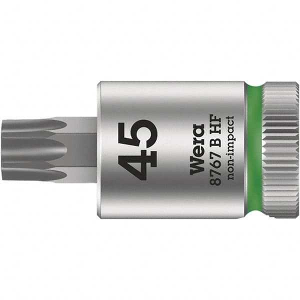 Wera - 3/8" Drive, T30 Torx Bit Socket - 1-3/8" OAL - Exact Tooling