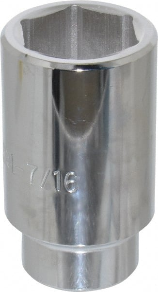Proto - 1-7/16", 1/2" Drive, Deep Hand Socket - 6 Points, 3-1/2" OAL - Exact Tooling