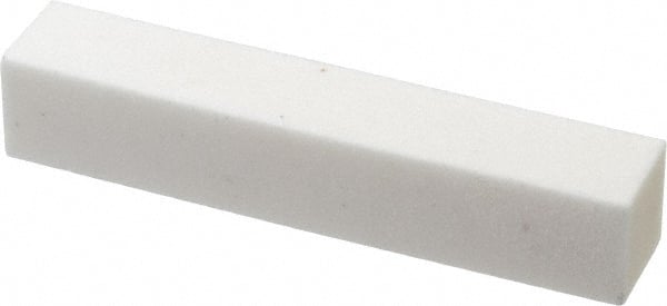 Norton - 80 Grit Aluminum Oxide Square Dressing Stick - 4 x 3/4 x 3/4, Medium Grade, Vitrified Bond - Exact Tooling