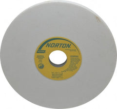 Norton - 8" Diam x 1-1/4" Hole x 1/2" Thick, K Hardness, 100 Grit Surface Grinding Wheel - Aluminum Oxide, Type 1, Fine Grade, 3,600 Max RPM, Vitrified Bond, No Recess - Exact Tooling