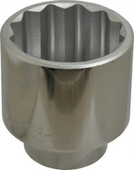 Proto - 3", 1" Drive, Standard Hand Socket - 12 Points, 4-11/16" OAL, Chrome Finish - Exact Tooling