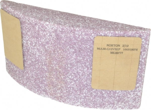 Norton - 11-1/4" Wide x 6" High x 2-1/4" Thick Grinding Segment - Aluminum Oxide, 30 Grit, Hardness G, Blue Print No. ME30777 - Exact Tooling