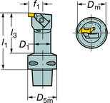 C5-CTLHOL-22090-3 Capto® and SL Turning Holder - Exact Tooling