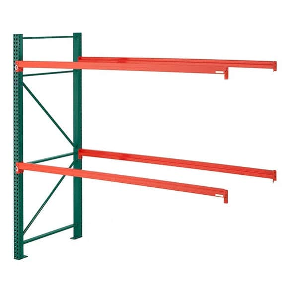 Steel King - 2 Shelf Add-On Box Formed Closed Steel Shelving - 27,790 Lb Capacity, 120" Wide x 144" High x 42" Deep, Green/Orange - Exact Tooling