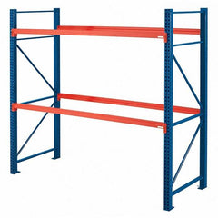 Steel King - 2 Shelf Starter Box Formed Closed Steel Shelving - 22,780 Lb Capacity, 96" Wide x 96" High x 42" Deep, Powder Coat Blue - Exact Tooling