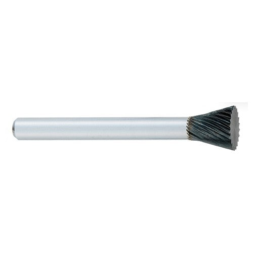 ‎SN-1 -1/4 × 5/16 LOC × 1/4 Shank × 2 OAL Inverted Taper Carbide Medium Right Hand Spiral Burr - Exact Tooling