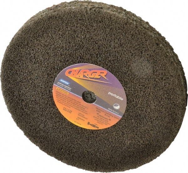 Norton - 8" Diam x 5/8" Hole x 1" Thick, R Hardness, 14 Grit Surface Grinding Wheel - Zirconia Alumina, Type 1, Very Coarse Grade, 6,000 Max RPM, No Recess - Exact Tooling