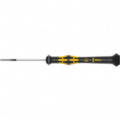 Wera - 2.5mm Blade Width, Electronic/Electrostatic Slotted Screwdriver - 40mm Blade Length, Round Shank, Ergonomic Handle - Exact Tooling