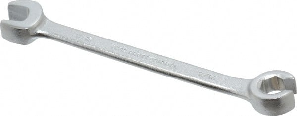Proto - 7/16 x 7/16", Satin Finish, Combination Flare Nut Wrench - 6 Points, 6-1/32" OAL, Steel, Double End Head - Exact Tooling