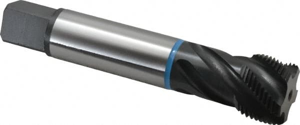 Emuge - 1-1/4 - 12 UNF 5 Flute 2B Modified Bottoming Spiral Flute Tap - Cobalt, Oxide Finish, 5.906" OAL, Right Hand Flute, Right Hand Thread, Series Enorm-VA - Exact Tooling