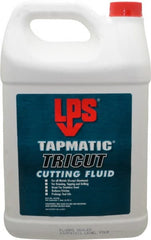 LPS - Tapmatic TriCut, 1 Gal Bottle Cutting & Tapping Fluid - Semisynthetic, For Boring, Broaching, Drawing, Drilling, Engraving, Facing, Milling, Reaming, Sawing, Stamping, Tapping, Threading, Turning - Exact Tooling