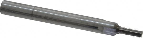 Scientific Cutting Tools - #10-48 Thread, 1/4" Shank Diam, Bright Coating, Solid Carbide Straight Flute Thread Mill - 3 Flutes, 2-1/2" OAL, #10 Min Noml Diameter - Exact Tooling