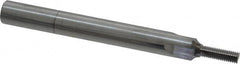 Scientific Cutting Tools - #10-48 Thread, 1/4" Shank Diam, Bright Coating, Solid Carbide Straight Flute Thread Mill - 3 Flutes, 2-1/2" OAL, #10 Min Noml Diameter - Exact Tooling