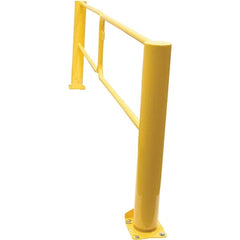 Vestil - Steel Rail Safety Gate - 137" Wide x 10" Door Height, Yellow - Exact Tooling