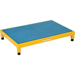 Vestil - 5" High x 24" Wide x 36" Deep, Yellow Step Stand - Steel, 500 Lb Capacity - Exact Tooling
