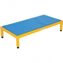 Vestil - 9" High x 24" Wide x 48" Deep, Yellow Step Stand - Steel, 500 Lb Capacity - Exact Tooling