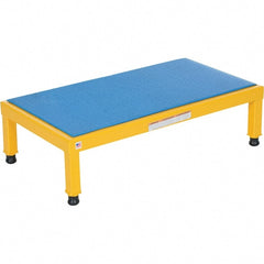 Vestil - 9" High x 19" Wide x 36" Deep, Blue Step Stand - Steel, 500 Lb Capacity - Exact Tooling