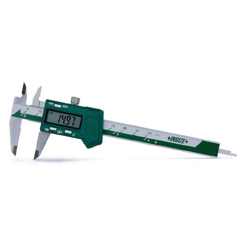 Insize USA LLC - Electronic Calipers; Minimum Measurement (Decimal Inch): 0.0000 ; Maximum Measurement (Decimal Inch): 3 ; Accuracy Plus/Minus (Decimal Inch): 0.0008 ; Resolution (Decimal Inch): 0.0005 ; IP Rating: None ; Data Output: No - Exact Tooling