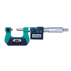 Insize USA LLC - Screw Thread Micrometers; Operation Type: Electronic ; Minimum Measurement (mm): 0.00 ; Minimum Measurement (Decimal Inch): 0.0000 ; Maximum Measurement (Decimal Inch): 1.0000 ; Maximum Measurement (mm): 25.00 ; Graduation (mm): 0.001 - Exact Tooling