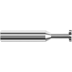 Harvey Tool - 1/4" Cut Diam, 3/32" Cut Width, 1/4" Shank, Staggered-Tooth Woodruff Keyseat Cutter - Exact Tooling