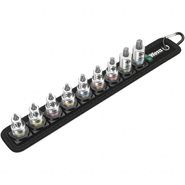 Wera - Hex & Torx Bit Socket Sets Type: Torx Bit Socket Set Drive Size: 3/8 - Exact Tooling
