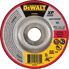 DeWALT - Depressed-Center Wheels Wheel Diameter (Inch): 5 Wheel Thickness (Inch): 1/4 - Exact Tooling