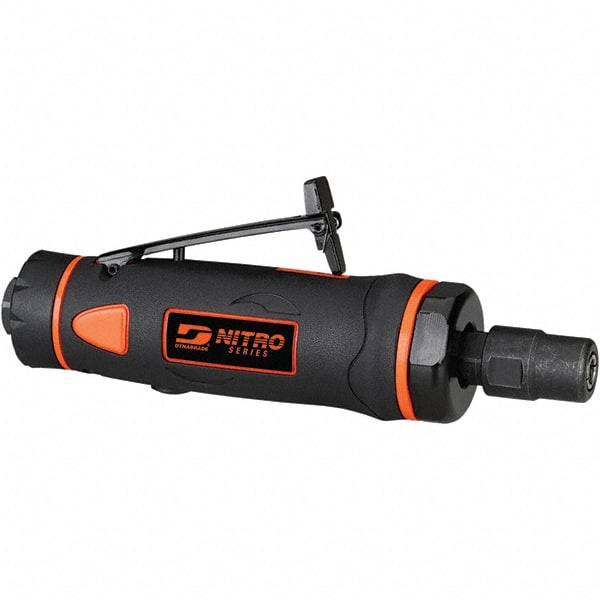 Dynabrade - Air Die Grinders Type: Straight Die Grinder Collet Size (Inch): 1/4 - Exact Tooling