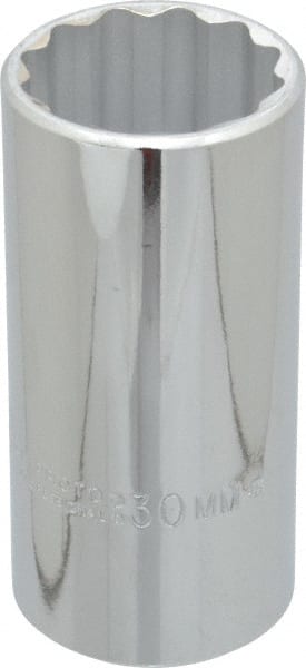 Proto - 1/2" Drive, Deep Hand Socket - 12 Points, 3-1/4" OAL, Chrome Finish - Exact Tooling