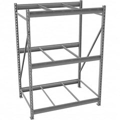 Tennsco - 3 Shelf Starter No Deck Open Steel Shelving - 48" Wide x 72" High x 24" Deep, Medium Gray - Exact Tooling