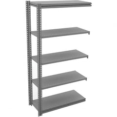 Tennsco - 5 Shelf Add-On Open Steel Shelving - 48" Wide x 84" High x 12" Deep, Medium Gray - Exact Tooling