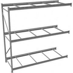 Tennsco - 3 Shelf Add-On No Deck Open Steel Shelving - 48" Wide x 72" High x 24" Deep, Medium Gray - Exact Tooling