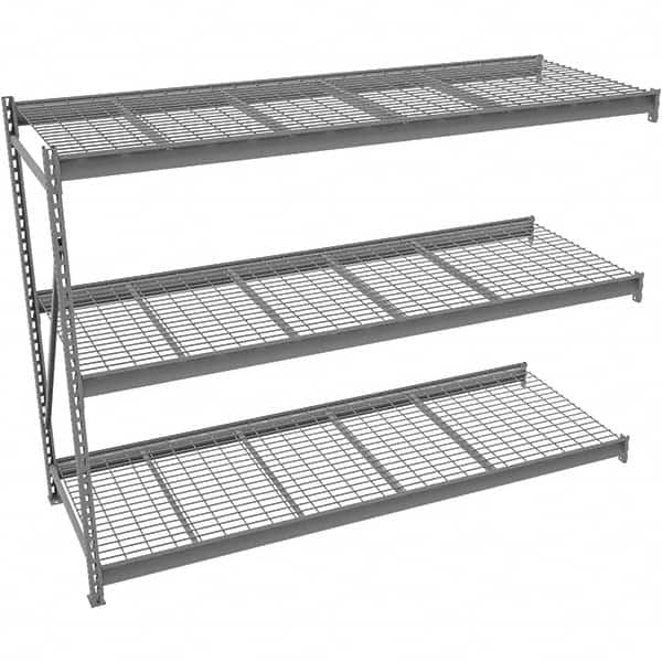 Tennsco - 3 Shelf Add-On Wire Deck Open Steel Shelving - 72" Wide x 84" High x 36" Deep, Medium Gray - Exact Tooling