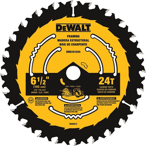 DeWALT - Wet & Dry-Cut Saw Blades   Blade Diameter (Inch): 6-1/2    Blade Material: Tungsten Carbide-Tipped - Exact Tooling