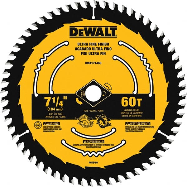 DeWALT - Wet & Dry-Cut Saw Blades   Blade Diameter (Inch): 7-1/4    Blade Material: Tungsten Carbide-Tipped - Exact Tooling