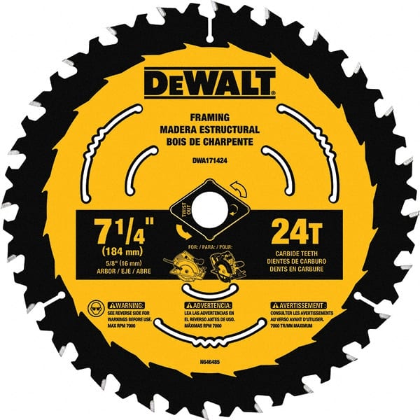 DeWALT - Wet & Dry-Cut Saw Blades   Blade Diameter (Inch): 7-1/4    Blade Material: Tungsten Carbide-Tipped - Exact Tooling