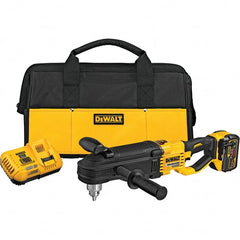 DeWALT - 60 Volt 1/2" Chuck Inline Handle Cordless Drill - 1320 RPM, Keyed Chuck, Reversible, 1 Lithium-Ion Battery Included - Exact Tooling