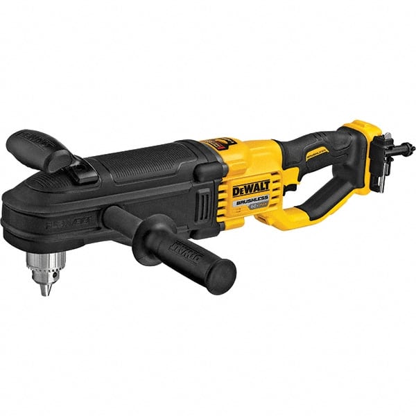 DeWALT - 60 Volt 1/2" Chuck Inline Handle Cordless Drill - 1320 RPM, Keyed Chuck, Reversible, Lithium-Ion Batteries Not Included - Exact Tooling