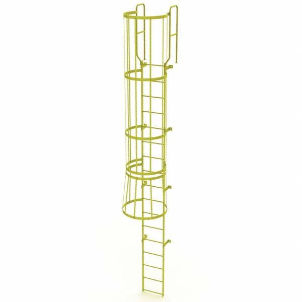TRI-ARC - Rolling & Wall Mounted Ladders & Platforms Type: Fixed Ladder Style: Safety Cage - Exact Tooling