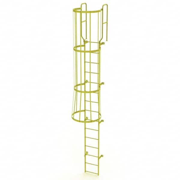 TRI-ARC - Rolling & Wall Mounted Ladders & Platforms Type: Fixed Ladder Style: Safety Cage - Exact Tooling