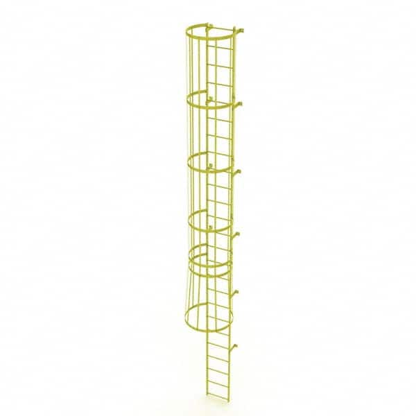 TRI-ARC - Rolling & Wall Mounted Ladders & Platforms Type: Fixed Ladder Style: Safety Cage - Exact Tooling