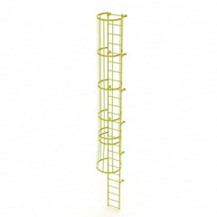 TRI-ARC - Rolling & Wall Mounted Ladders & Platforms Type: Fixed Ladder Style: Safety Cage - Exact Tooling