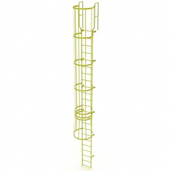 TRI-ARC - Rolling & Wall Mounted Ladders & Platforms Type: Fixed Ladder Style: Safety Cage - Exact Tooling