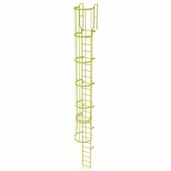 TRI-ARC - Rolling & Wall Mounted Ladders & Platforms Type: Fixed Ladder Style: Safety Cage - Exact Tooling