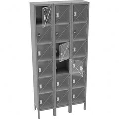 Tennsco - 18 Door, 6 Tier, Welded Locker - Exact Tooling