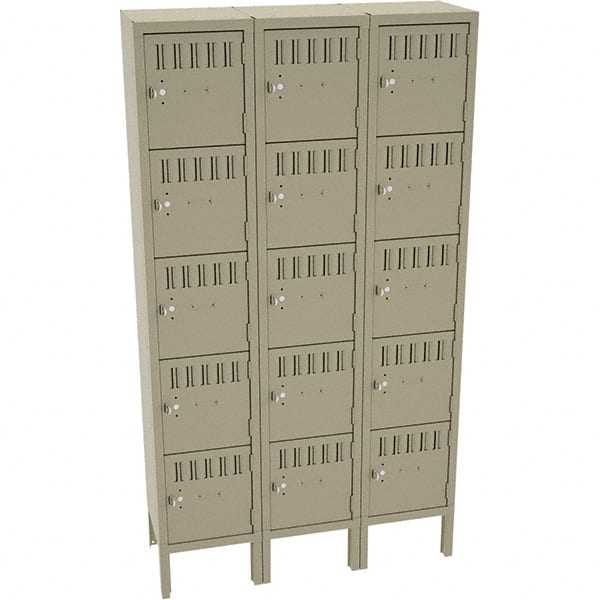 Tennsco - 15 Door, 5 Tier, Welded Locker - Exact Tooling