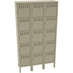 Tennsco - 15 Door, 5 Tier, Welded Locker - Exact Tooling