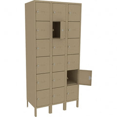 Tennsco - 18 Door, 18 Vertical Tier, Welded Locker - Exact Tooling