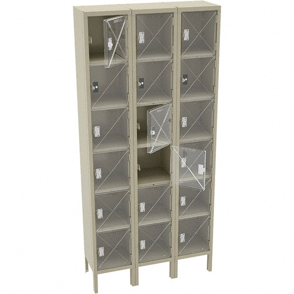 Tennsco - 18 Door, 6 Tier, Welded Locker - Exact Tooling